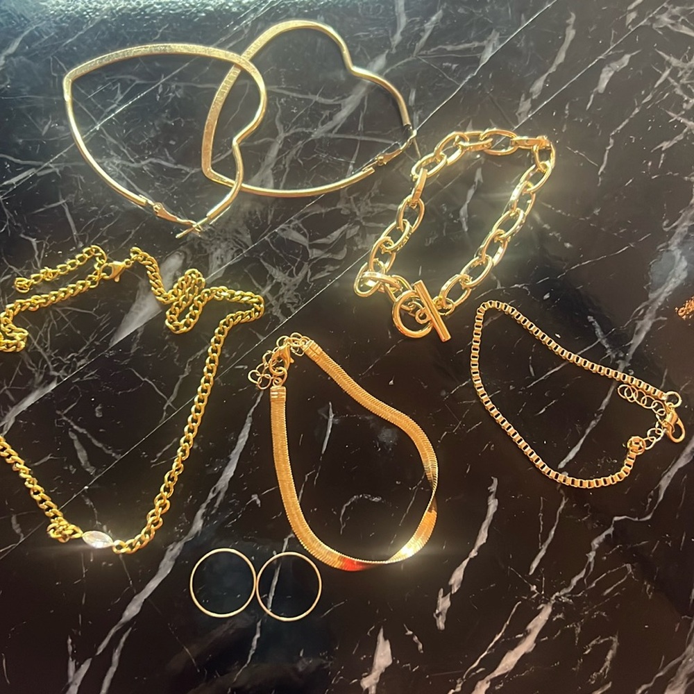 gold jewelry bundle
